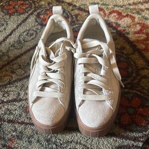 Cream Sneakers with Tan Soles